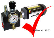 Flow meter with safety relief valve
