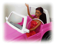 Barbie&reg; in her car with seat-belts
